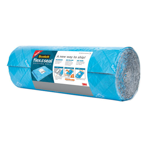 Flex And Seal Shipping Roll, 15" X 20 Ft, Blue-gray