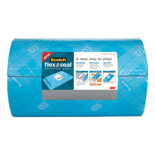 Flex And Seal Shipping Roll, 15" X 50 Ft, Blue-gray