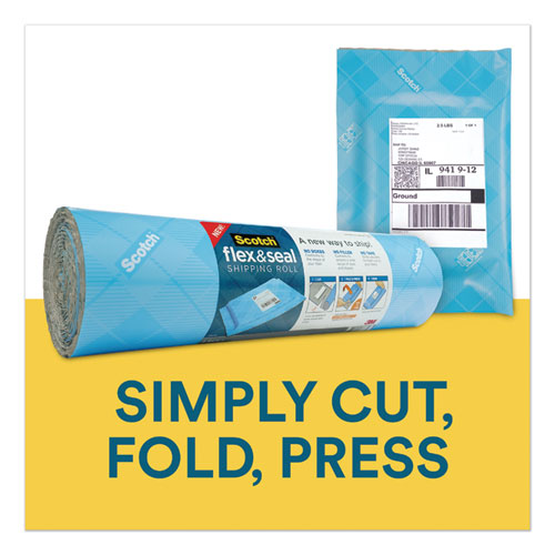Flex And Seal Shipping Roll, 15" X 50 Ft, Blue-gray