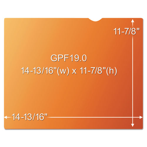 Gold Frameless Privacy Filter For 19" Monitor