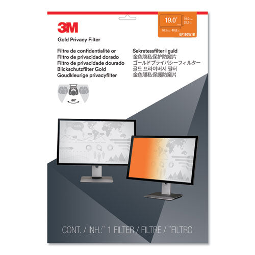 Gold Frameless Privacy Filter For 19" Widescreen Monitor, 16:10 Aspect Ratio