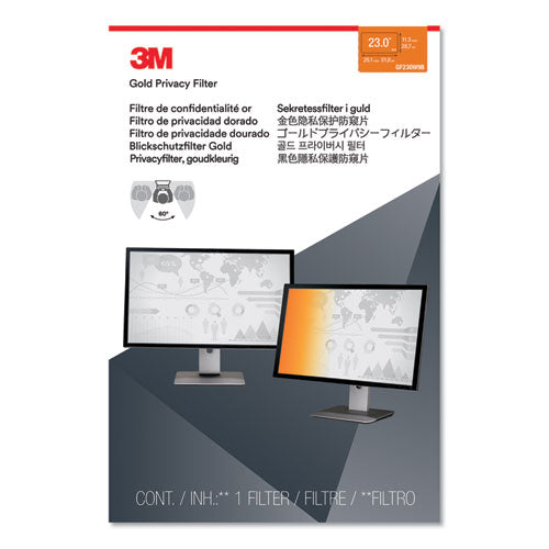 Gold Frameless Privacy Filter For 23.8" Widescreen Monitor, 16:9 Aspect Ratio