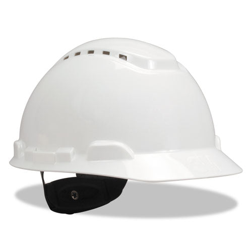 H-700 Series Hard Hat With Four Point Ratchet Suspension, Vented, White