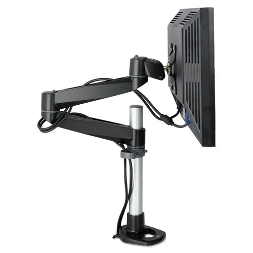 Dual-swivel Monitor Arm, 4.5w X 19.5d X 18.5h, Black-gray