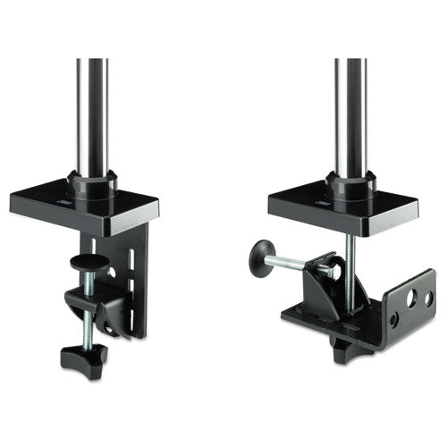Easy-adjust Dual Monitor Arm, 4.5w X 25.5d X 27h, Black-gray