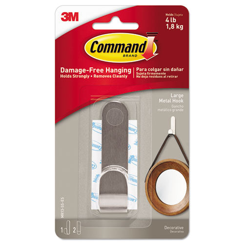 Decorative Hooks, Large, 1 Hook And 2 Strips-pack
