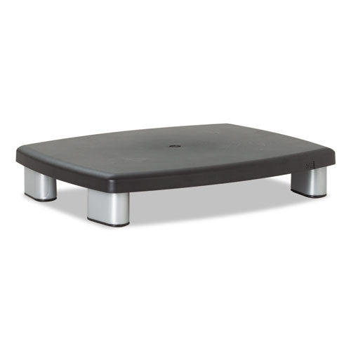 Adjustable Height Monitor Stand, 15 X 12 X 2.63 To 5.88, Black-silver