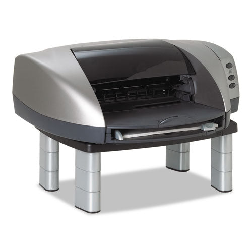 Adjustable Height Monitor Stand, 15 X 12 X 2.63 To 5.88, Black-silver