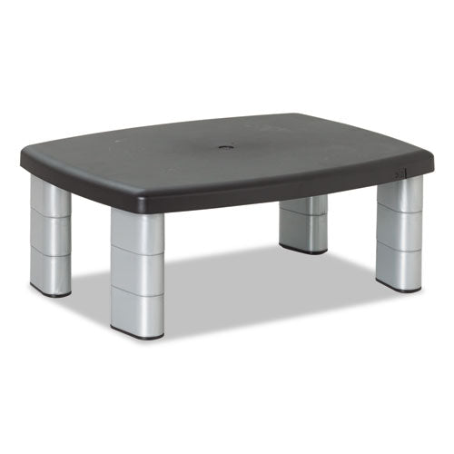 Adjustable Height Monitor Stand, 15 X 12 X 2.63 To 5.88, Black-silver