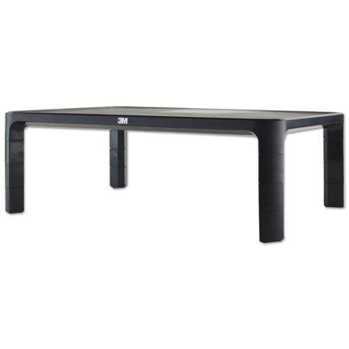 Adjustable Monitor Stand, 16 X 12 X 1 3-4 To 5 1-2, Black