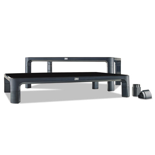 Adjustable Monitor Stand, 16 X 12 X 1 3-4 To 5 1-2, Black