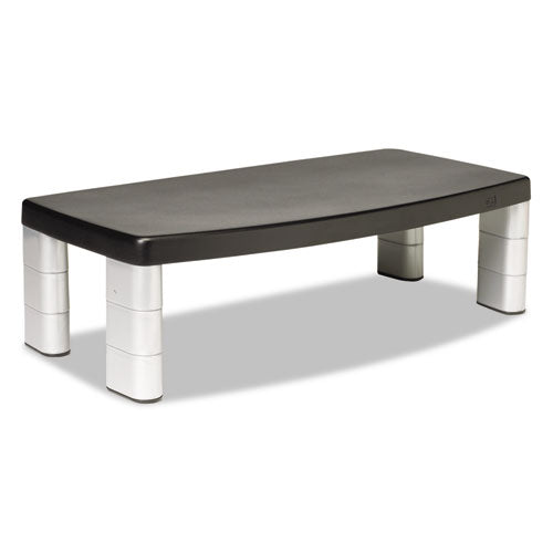 Extra-wide Adjustable Monitor Stand, 20 X  12 X 1 To 5 7-8, Black