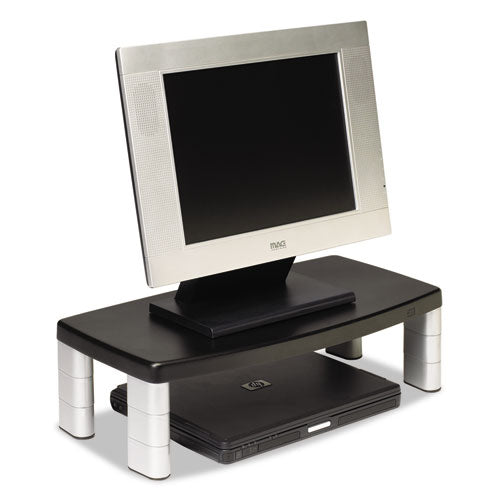 Extra-wide Adjustable Monitor Stand, 20 X  12 X 1 To 5 7-8, Black