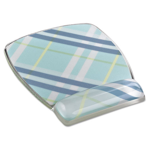 Fun Design Clear Gel Mouse Pad Wrist Rest, 6 4-5 X 8 3-5 X 3-4, Daisy Design
