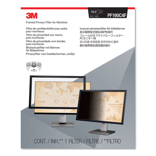 Framed Desktop Monitor Privacy Filter For 18.1"-19” Lcd-19” Crt