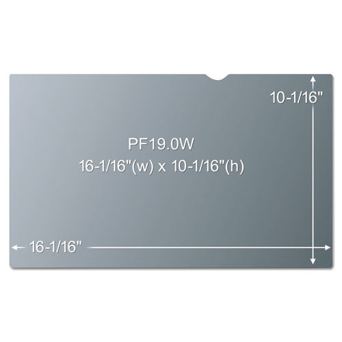 Frameless Blackout Privacy Filter For 19" Widescreen Monitor, 16:10 Aspect Ratio