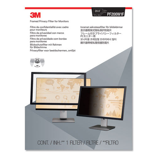 Framed Desktop Monitor Privacy Filter For 20"-20.1" Widescreen Lcd, 16:9