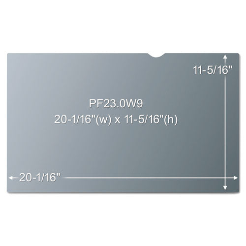 Frameless Blackout Privacy Filter For 23" Widescreen Monitor, 16:9 Aspect Ratio