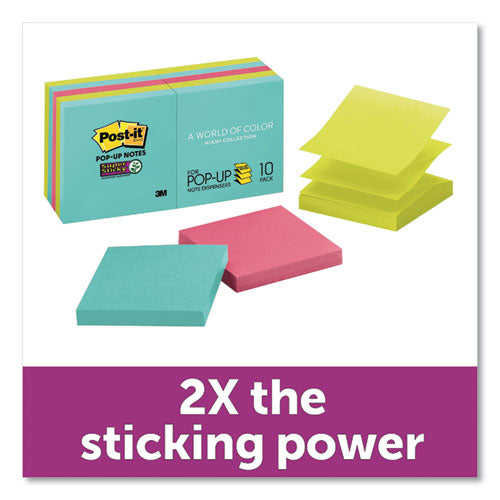Pop-up 3 X 3 Note Refill, Miami, 90 Notes-pad, 10 Pads-pack