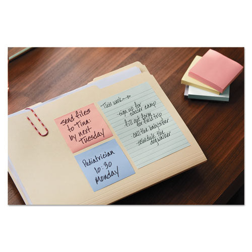 Recycled Pop-up Notes, 3 X 3, Assorted Helsinki Colors, 100-sheet, 12-pack