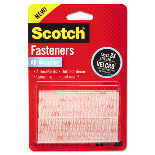 Heavy-duty All-weather Fasteners, 1" X 3", Black, 2-pack
