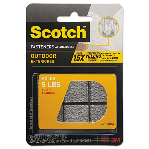 Outdoor Fasteners, 0.88" X 0.88", Clear, 6-pack