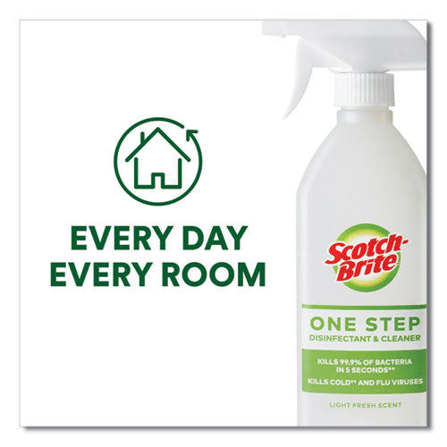 One Step Disinfectant And Cleaner, Light Fresh Scent, 28 Oz Spray Bottle, 6-carton