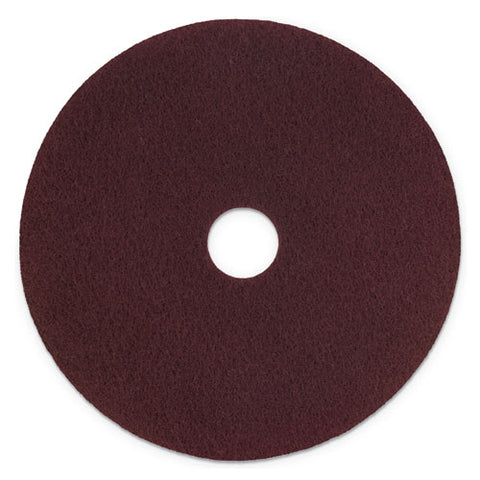 Surface Preparation Pad Plus, 17" Diameter, Maroon, 5-carton
