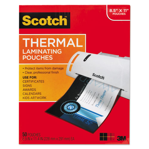 Laminating Pouches, 3 Mil, 9" X 11.5", Gloss Clear, 50-pack