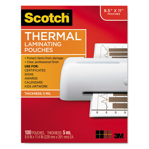 Laminating Pouches, 5 Mil, 9" X 11.5", Gloss Clear, 100-pack