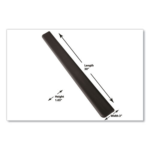 Gel Wrist Rest For Standing Desks, 30.13 X 3.25 X 1, Black