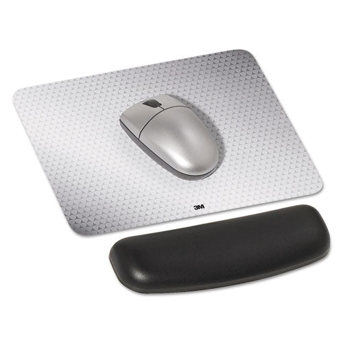 Gel Mouse-trackball Wrist Rest, Black Leatherette