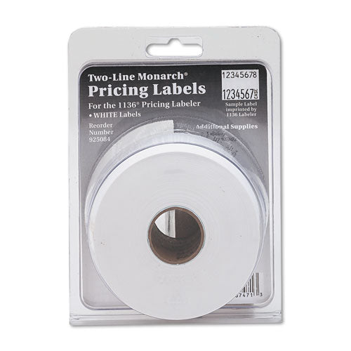 Easy-load Two-line Labels For Pricemarker 1136, 0.63 X 0.88, White, 1,750-roll, 2 Rolls-pack