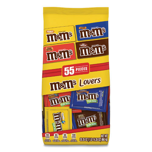 Fun Size Variety Mix, Caramel, Milk Chocolate, Peanut, Peanut Butter Flavors, 30.35 Oz Bag, 55 Packs-bag