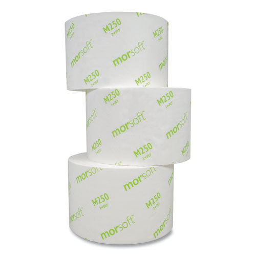 Small Core Bath Tissue, Septic Safe, 2-ply, White, 1250-roll, 24 Rolls-carton