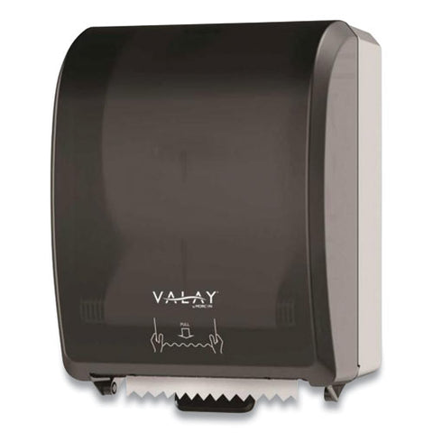 Valay Controlled Towel Dispenser, Y-notch, Plastic, 12.3 X 9.3 X 15.9, Black