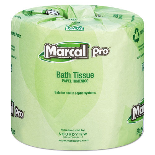 100% Recycled Bathroom Tissue, Septic Safe, 2-ply, White, 242 Sheets-roll, 48 Rolls-carton