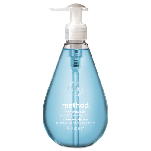 Gel Hand Wash, Sea Minerals, 12 Oz Pump Bottle, 6-carton