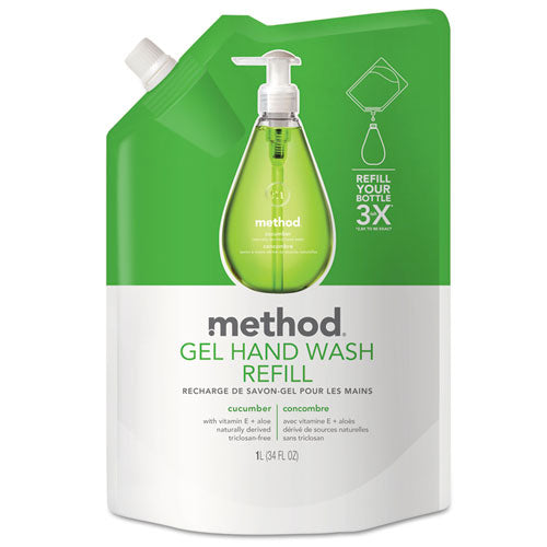 Gel Hand Wash Refill, Sweet Water, 34 Oz Pouch, 6-carton