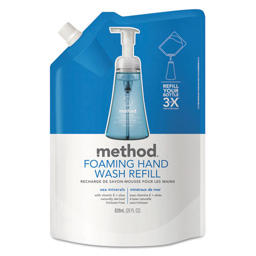 Foaming Hand Wash Refill, Sea Minerals, 28 Oz Pouch, 6-carton