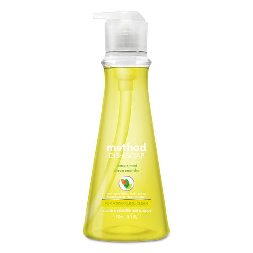 Dish Soap, Lemon Mint, 18 Oz Pump Bottle, 6-carton