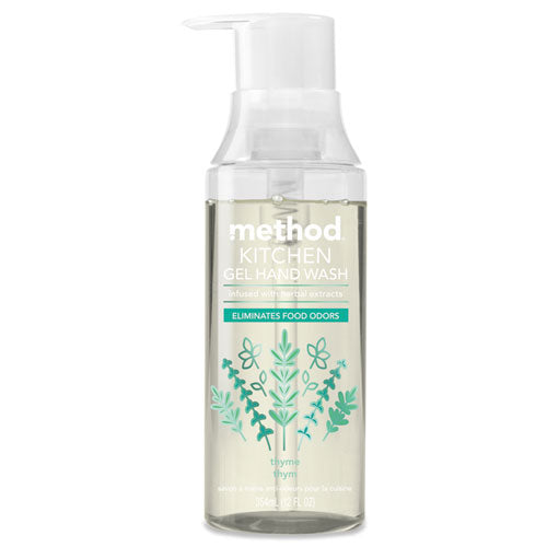 Kitchen Gel Hand Wash, Thyme, 12 Oz Pump Bottle, 6-carton