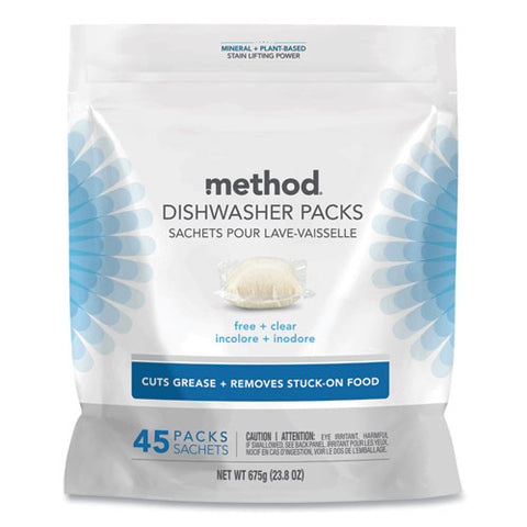 Power Dish Detergent Tabs, Fragrance-free, 45 Tabs-pack