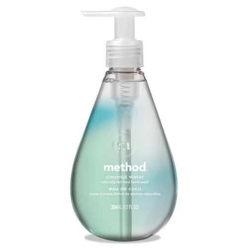 Gel Hand Wash, Coconut Waters, 12 Oz Pump Bottle, 6-carton