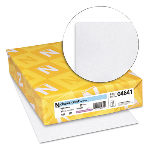 Classic Crest Stationery Writing Paper, 24 Lb, 8.5 X 11, Whitestone, 500-ream