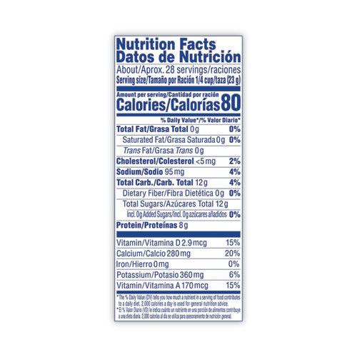 Instant Nonfat Dry Milk, Unsweetened, 22.75 Oz Canister, 4-carton