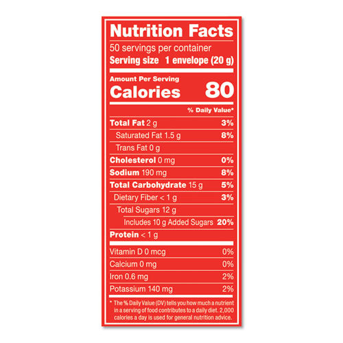 Hot Cocoa Mix, Rich Chocolate, 0.71 Oz Packets, 50-box, 6 Box-carton