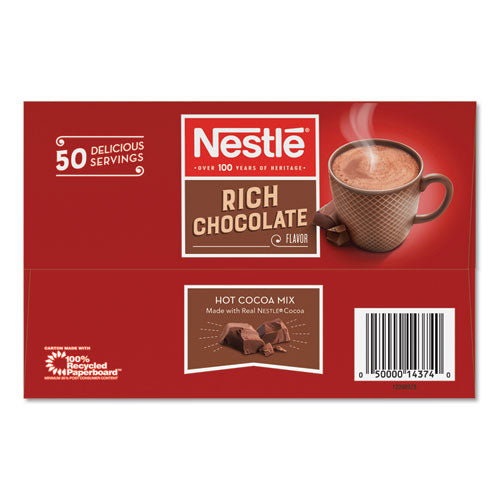 Hot Cocoa Mix, Rich Chocolate, 0.71 Oz Packets, 50-box, 6 Box-carton