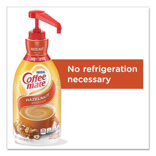 Liquid Coffee Creamer, Hazelnut, 1.5 Liter Pump Bottle, 2-carton