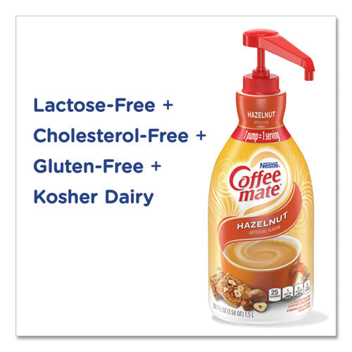 Liquid Coffee Creamer, Hazelnut, 1.5 Liter Pump Bottle, 2-carton